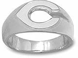 Cincinnati Reds Polished "C" Men's Ring Size 9 1/2 - Sterling Silver Jewelry