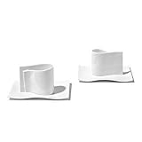 Alessi E-Li-Li - Set of 2 Mocha Cups w/Saucers