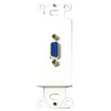 Insert HD15 VGA Feed Through Decorative Style White