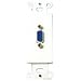 Insert HD15 VGA Feed Through Decorative Style White