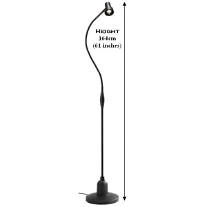 Serious Readers Classic Alex Floor 'Book' Light in BLACK ~ provides 4 times more light on... by Serious Readers