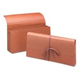 5in Expansion Partition Wallets, 6 Pockets, Redrope, 11 x 5, Red, 10/box