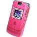 Cellet Motorola RAZR V3 Transparent Pink Jewel Crystal Case with Multi Color