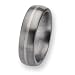 Titanium and SS Inlay Ridged Polished Edge Band TB139-11