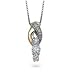 14K Two-Tone Gold Diamond Pendant - 0.33 Ct.