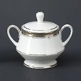 Noritake Crestwood Platinum Sugar Bowl with Cover
