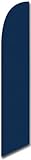 IMAGE OF Solid Dark Blue 11.5ft x 2.5ft Feather Banner Flag Set - INCLUDES 15FT POLE KIT w/ HARDWARE