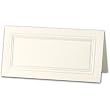 Pearlized Triple Panel Pearl White Place Cards