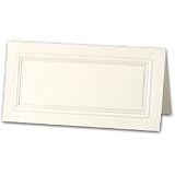 Pearlized Triple Panel Pearl White Place Cards