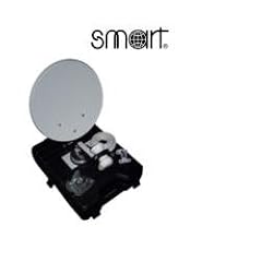SMART Camping Koffer Sat-Anlage, 38cm Spiegel, mit digitalen 0,1dB LNB