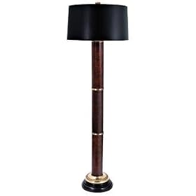 Western Crocodile II Black Floor Lamp