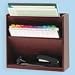 Advantus 09623 Double Wall File with Supplies Ledge, Mahogany Finish