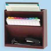 Carver 09623 - Hardwood Double Wall File, Letter, Two Pocket, Mahogany