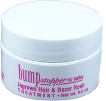 shaving cream for electric shaver Discount HIGH TIME Bump Stopper for Ladies Ingrown Hair & Rash Treatment Treats Bikini Lines, Underarms & Legs 0.5oz/14.2g