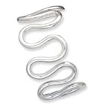 Sterling Silver Squiggle Cuff Bangle Bracelet QB359