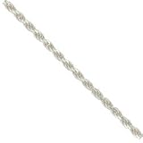 Silver Filed Solid Rope Chain- 18 Inch / 46cm