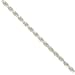Silver Filed Solid Rope Chain- 18 Inch / 46cm