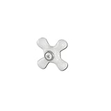American Bath Factory PXH-CH Porcelain Cross Handle in Chrome