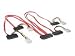 Dun Cheng - Serial Attached SCSI (SAS) internal cable - 4-Lane - 32 pin 4i MultiLane - 4 pin internal power, 22 pin Serial ATA - 1.6 ft