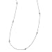14k White Gold Diamond Round Station Necklace 23''