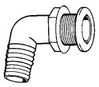 90 Deg. Thru-hull Connectors (4357-6002022) - Type: Hose I.d. - 1-1/2in. - White: White