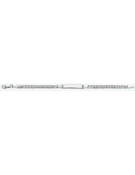3mm 14k White Gold Baby ID Bracelet 5.5"