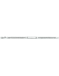 3mm 14k White Gold Baby ID Bracelet 6"