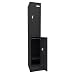 Sandusky Lee KDCL7212/2-09 Black Powder Coat Steel SnapIt Full Length Locker, 72" Height x 12" Width x 18" Depth, 2 Shelves