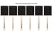 Creative Mark Artist Wood Handle Wedge Shaped Art Craft Hobby DIY Foam Paint Brushes [6-Pack] Economy Pack Size 2