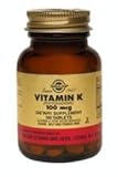 Solgar Vitamin K (Natural) 100 mcg Tablets - 100 tablets
