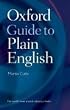 Oxford Guide to Plain English