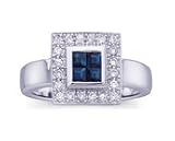14kt White Gold Diamond and Sapphire Ring (.26 ct. tw.)