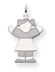 Genuine IceCarats Designer Jewelry Gift 14K White Gold Kid Charm