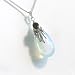 Bali Garnet and Moonstone Opalite Drop Pendant