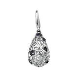 14K White Gold Amethyst Charm/Pendant