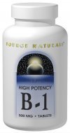 Source Naturals B-1 High Potency 500mg with Mag, 100 Tablets