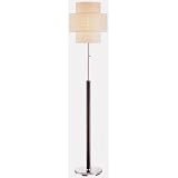 olina chrome leather floor lamp