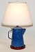 Vintage Blue Enamel Coffee Pot Table Lamp