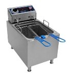 16 lb Countertop Fryer, 2 Chrome Fry Baskets, Swing Up Element, 208-240 V