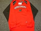 Univ of Wisconsin Badgers Youth/Kids Red and Black Embroidered Sweatshirt