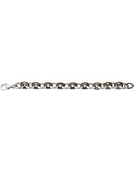 Immersion Plated Stainless Steel Double Link Bracelet or Necklace 08.75 Inch Chocolate Immerse lating B782