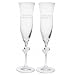 Personalised Heart Stem Champagne Celebration Flutes