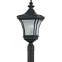 Quoizel DE9256K Devon 23-Inch Medium Post Lantern with Linear Frosted Glass, Mystic Black