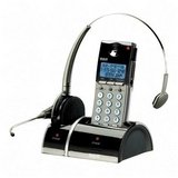 Cordless Phone,w/ Wireless Headset,Wall Mount,Black/Silver, Sold as 1 each