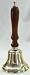 10.5"H Wooden Handle Brass Bell-#17410