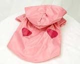 Sweetheart Hooded Raincoat for Dogs (Pink, Small)