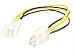 Startechcom Atx12v 4 Pin P4 Cpu Power Extension Cable Power Extender 4 Pin Atx12v m 4 Pin Atx12v f 20 Cm