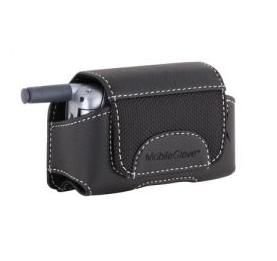 Mobile Glove Executive Black Leather Small Horizontal Case with Stationary Belt Clip and Loop - Reta