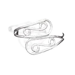 Wrap Design Polished Toe Ring