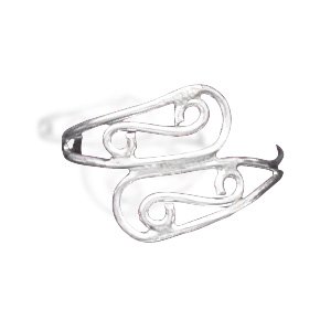Wrap Design Polished Toe Ring